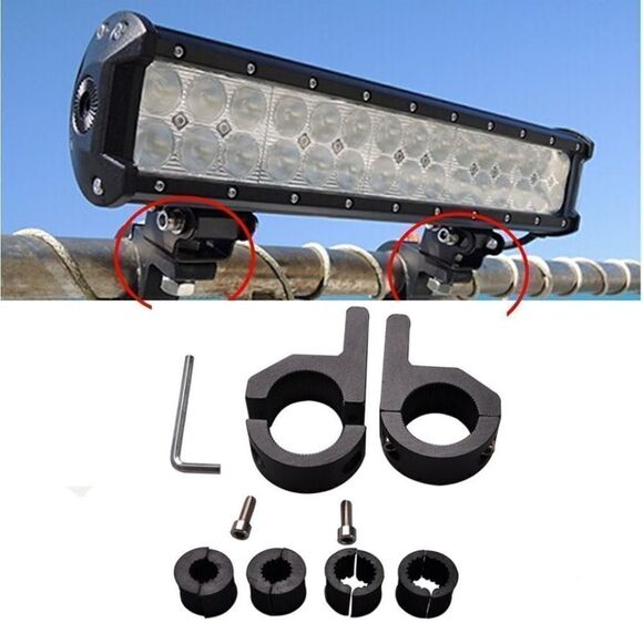 Brand New LED Light Bar Mounting Aluminum‎ Alloy Black Brackets - Picture 5 of 9
